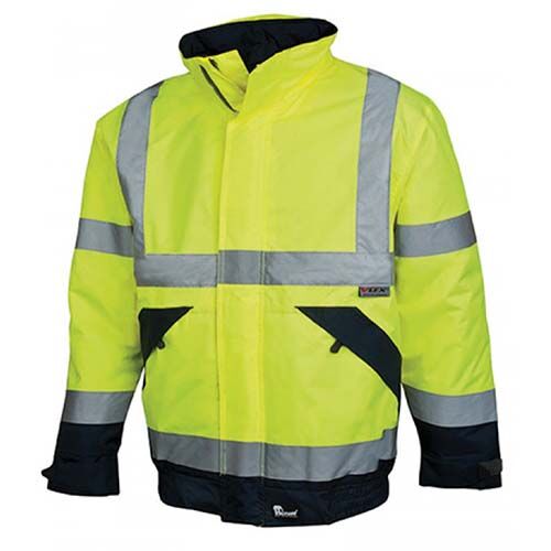 Hi-Viz Bomber Jacke, gelb, Größe L