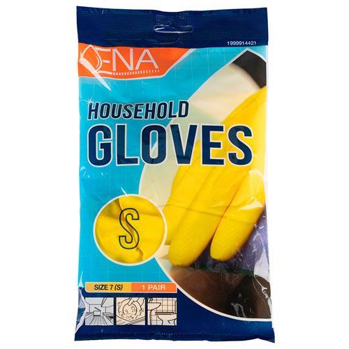 Haushaltshandschuhe ENA Household, Latex, gelb, Gr. S