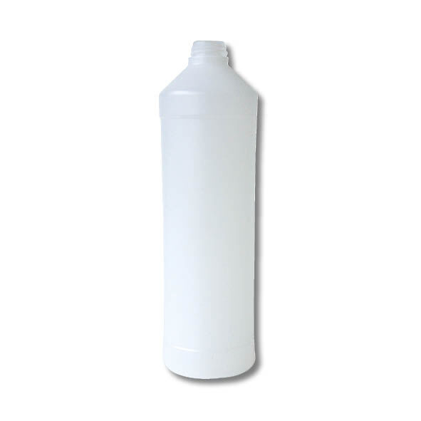 Zylinderflaschen, 1 L, aus HDPE, natur, Gewinde 28