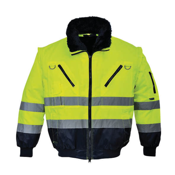 HI-VIS 3in1 Pilotjacke, gelb/ marine, Gr. L