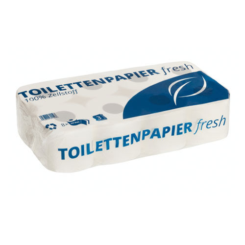 Toilettenpapier, 3-lagig, hochweiß, 9 x 8 Rollen