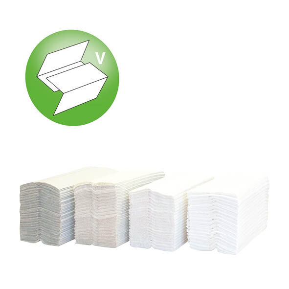 Handtuchpapier, V-Falz, 2-lagig, weiß